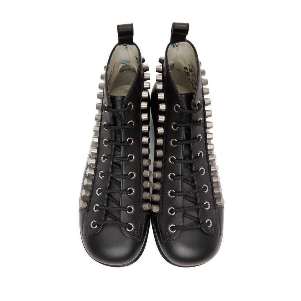 Gucci - Black Brogue Detail Boots - IT 39 - Picture 4 of 6